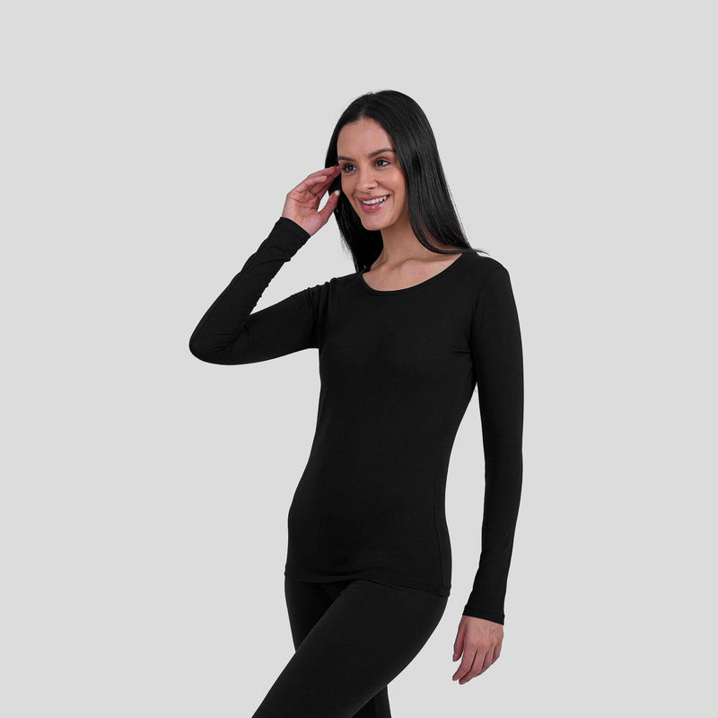 تيشرت بأكمام طويلة ورقبة دائرية