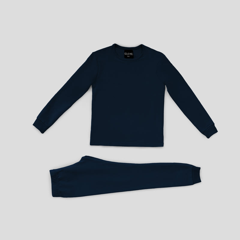 طقم دقاية مبطن من الداخل بوبرة - كحلي