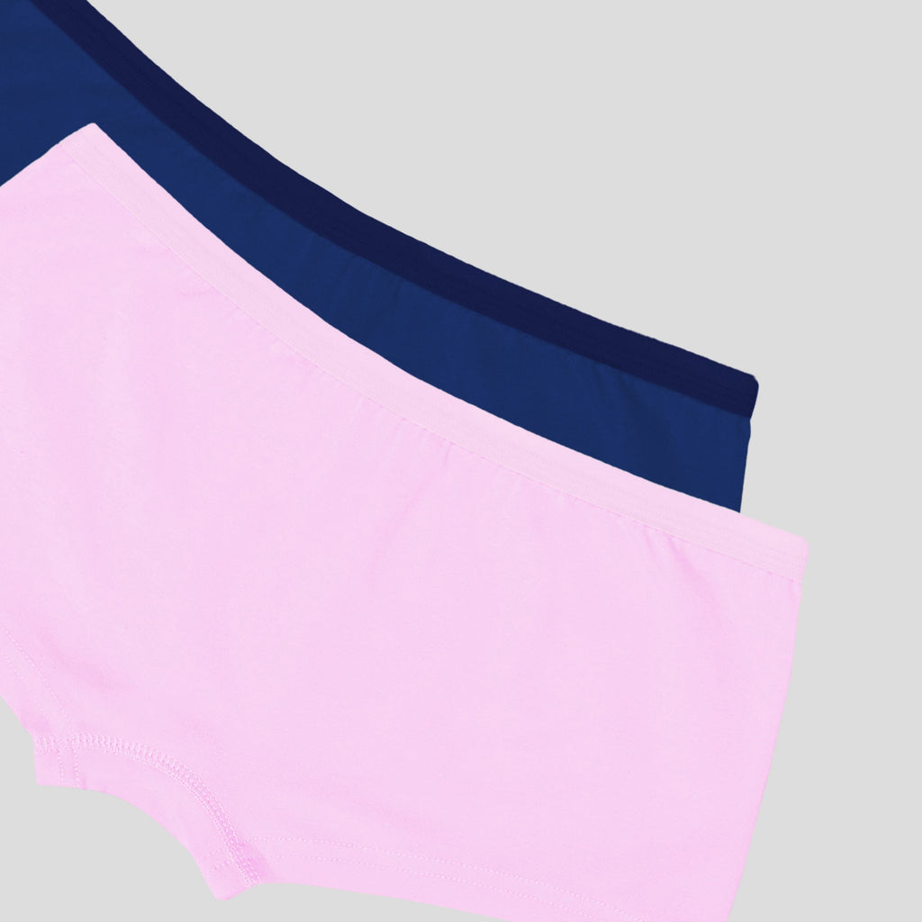 شورت قصير سادة - عبوة من قطعتين