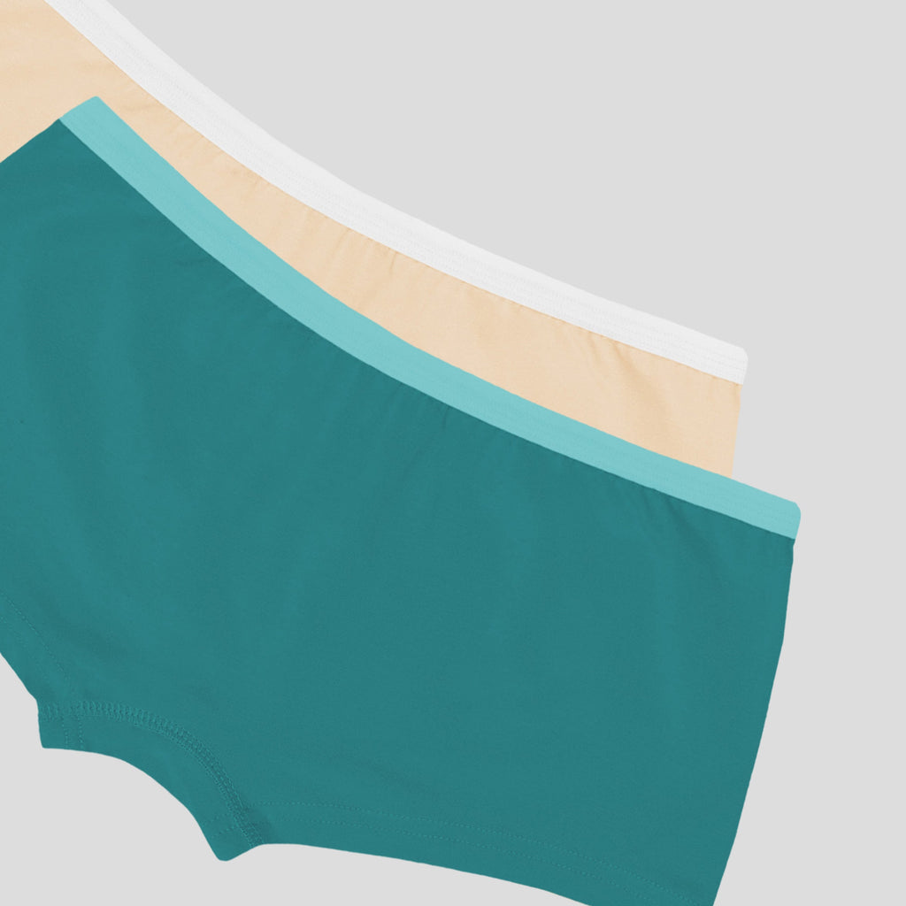 شورت قصير سادة - عبوة من قطعتين